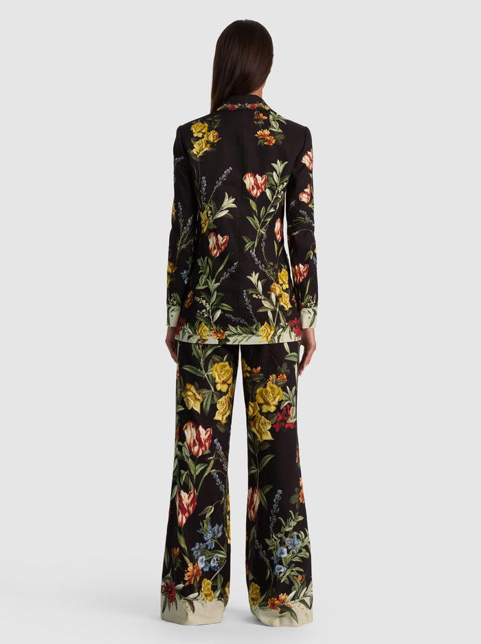 DENNY LINEN BOYFRIEND BLAZER - DESERT SPRIGS BLACK image 2 - ALICE + OLIVIA