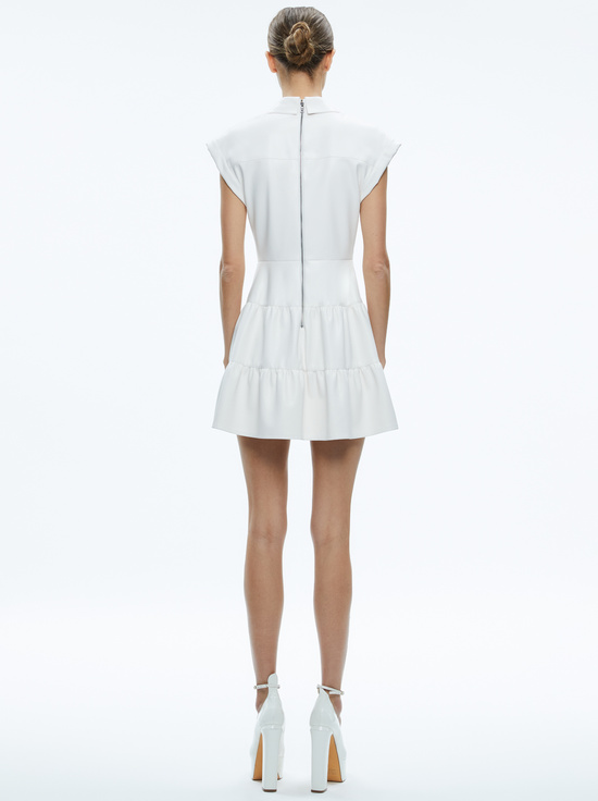 OFF WHITE-MILA VEGAN MINI DRESS