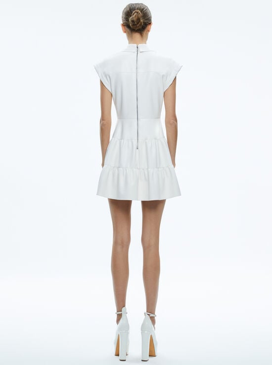 OFF WHITE-MILA VEGAN MINI DRESS