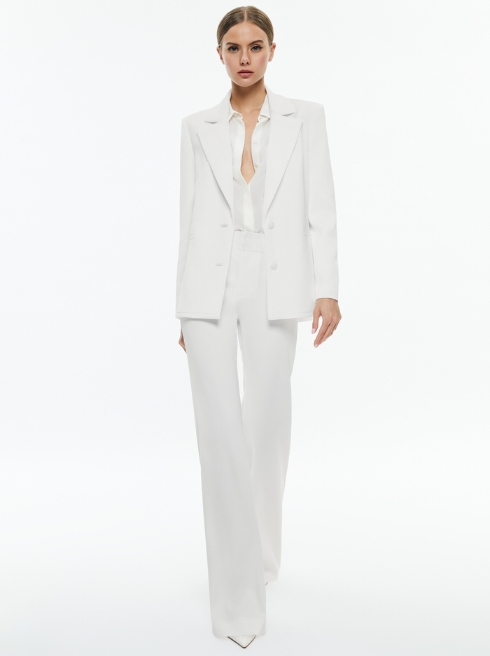 DEB OVERSIZED BOYFRIEND BLAZER - OFF WHITE image 4 - Alice And Olivia