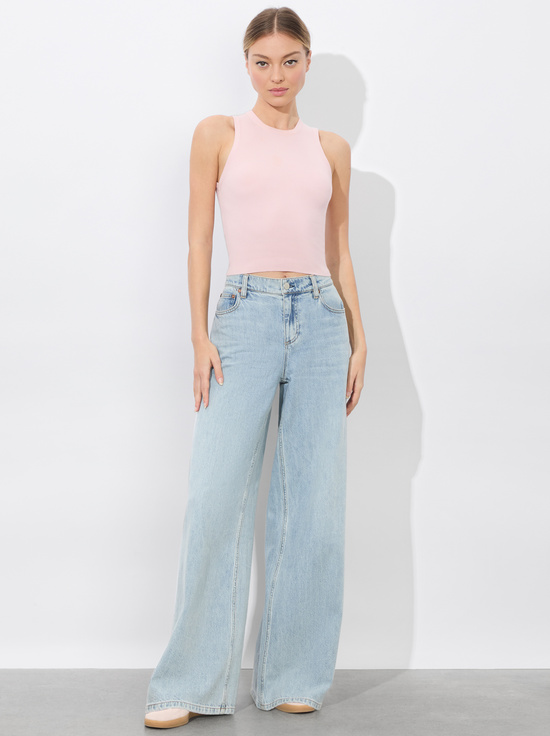 SHELL PINK-TONITA RIBBED TANK