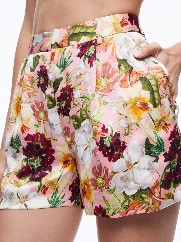 CONRY PLEATED SHORT - JUNIPER FLORAL ROSE image 3 - Alice And Olivia