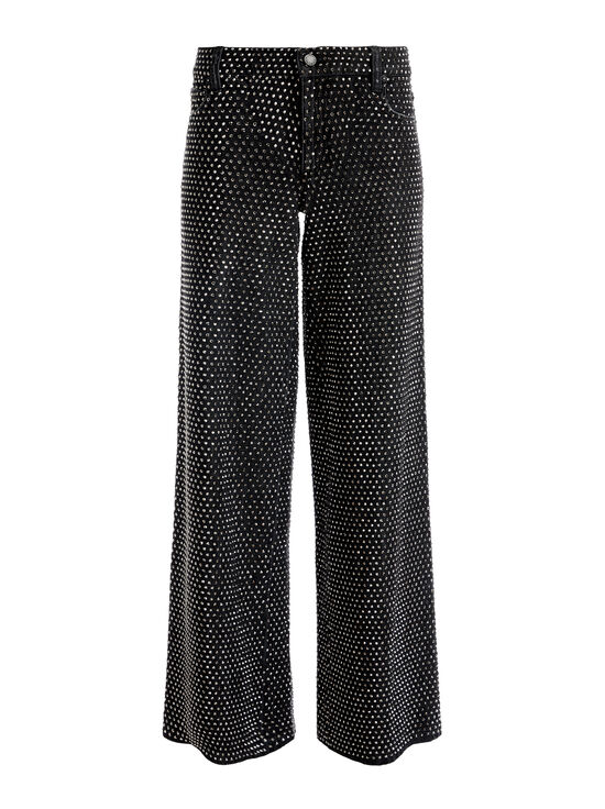 MAYA CHARCOAL BLACK/HEMATITE-TRISH EMBELLISHED JEAN