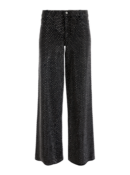 MAYA CHARCOAL BLACK/HEMATITE-TRISH EMBELLISHED JEAN