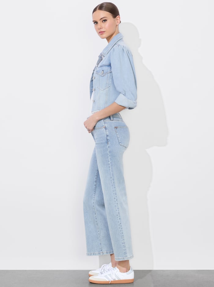 LANA DENIM JACKET - ROCKSTAR BLUE image 4 - Alice And Olivia