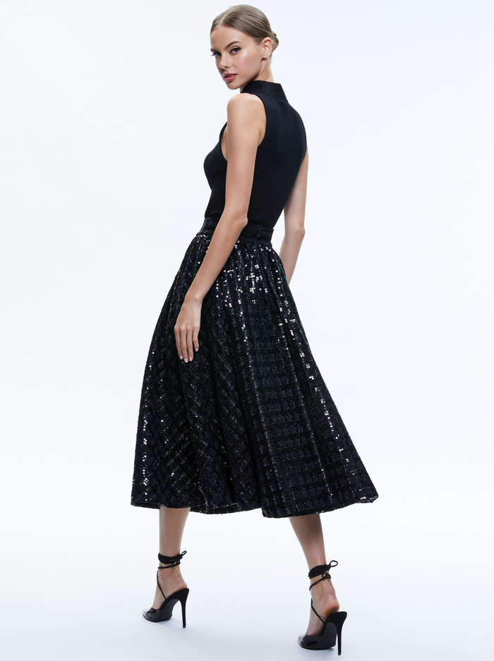 NILDA VOLUMINOUS SKIRT - BLACK image 1 - Alice And Olivia
