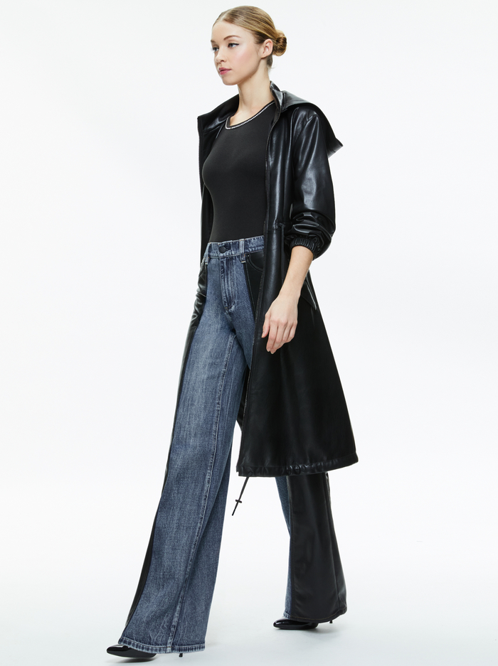SIMSON VEGAN LEATHER WINDBREAKER - BLACK image 2 - Alice And Olivia