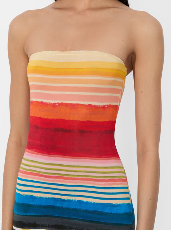 RAINBOW REEF-DELORA STRAPLESS MAXI DRESS