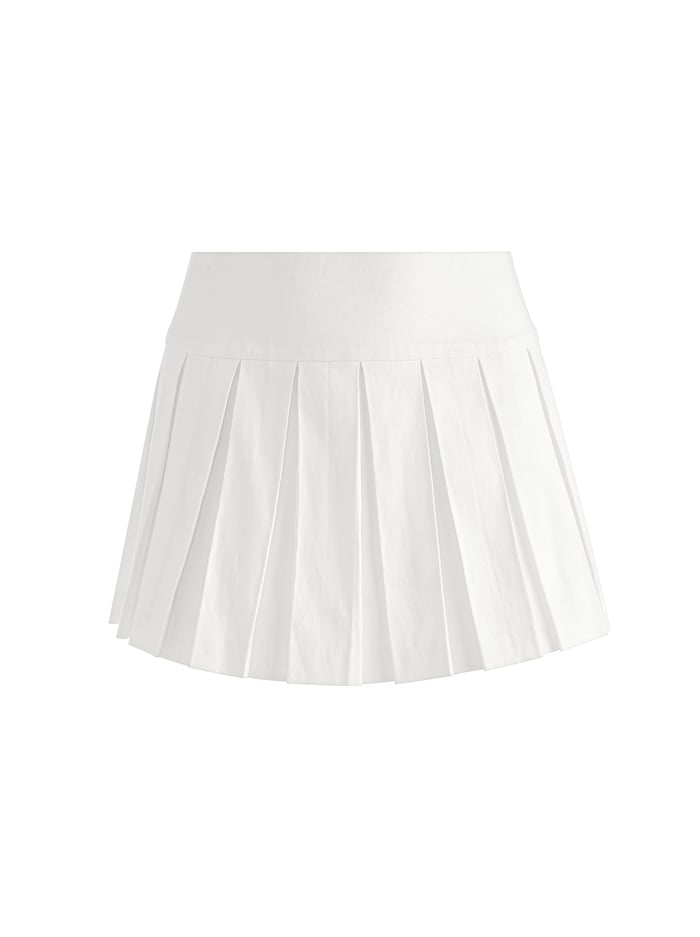 EMILIE LINEN MINI SKORT - OFF WHITE image 5 - Alice And Olivia