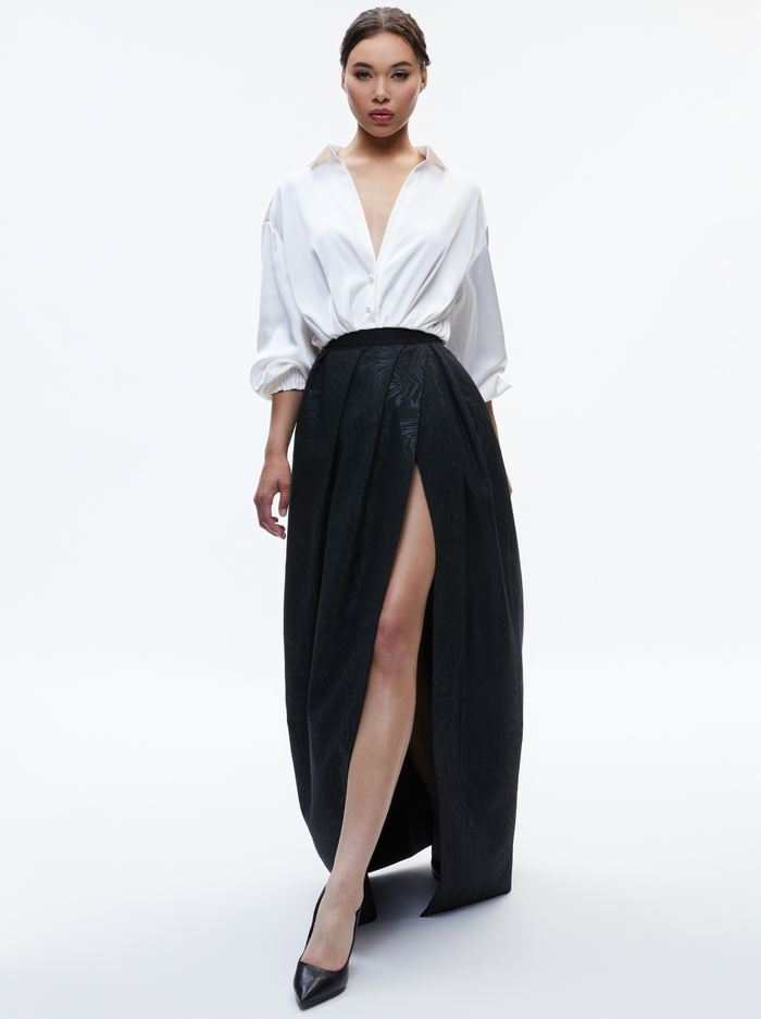 MARGARITE PLEATED BALLGOWN SKIRT - BLACK image 3 - Alice And Olivia