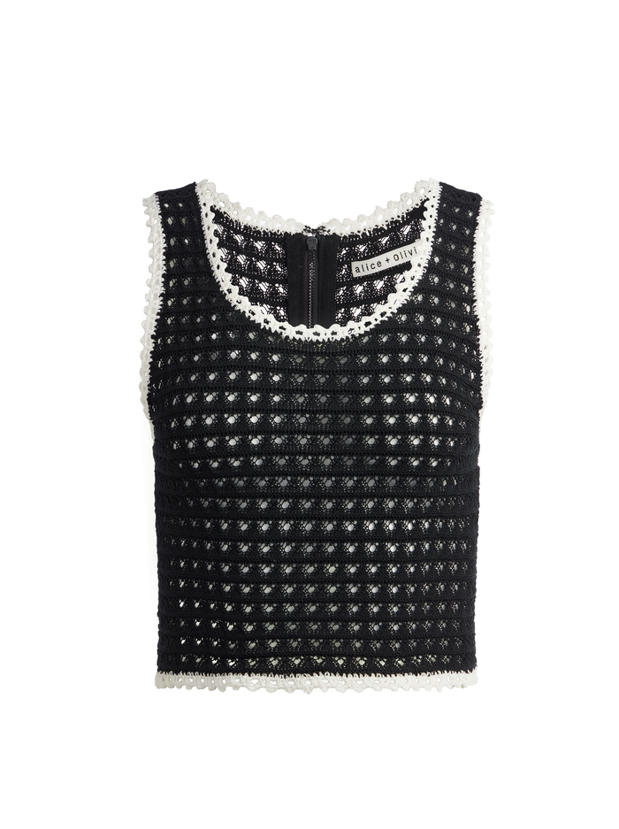 KAMILA TANK - BLACK/VANILLA image 5 - Alice And Olivia