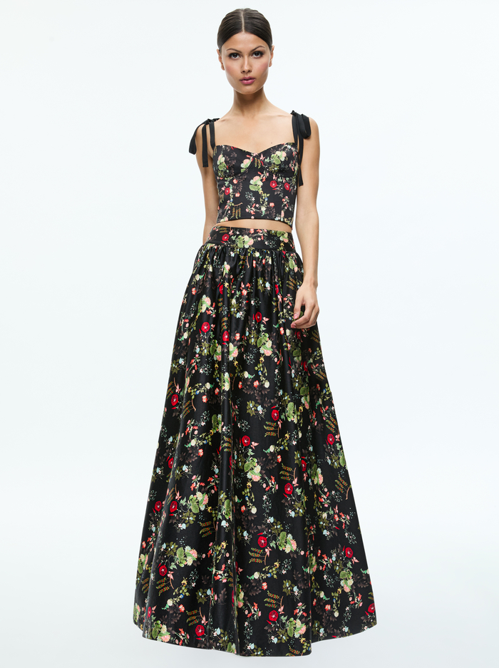 NILDA VOLUMINOUS SKIRT - BLUSH KISS BLACK image 4 - Alice And Olivia