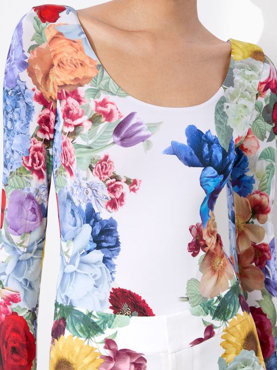 GARDEN BRUNCH OFF WHITE-RHYS BALLET BODYSUIT
