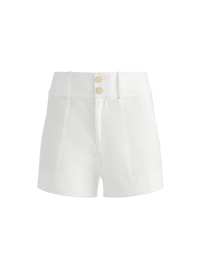 MAME LINEN SHORT - OFF WHITE image 5 - Alice And Olivia