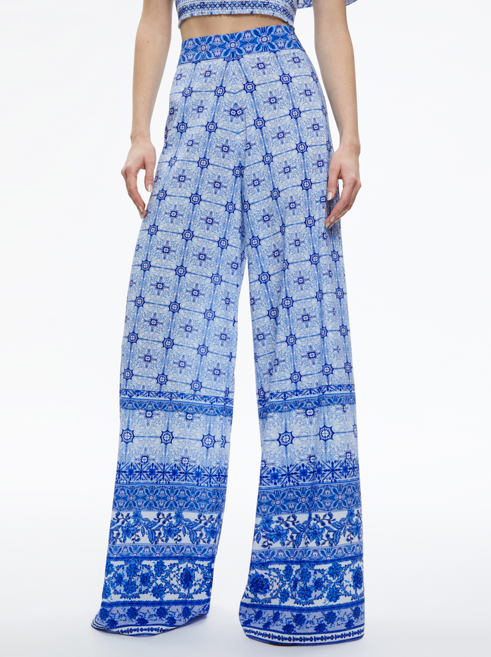 ATHENA WIDE LEG PANT - GREEK TILE - Alice And Olivia