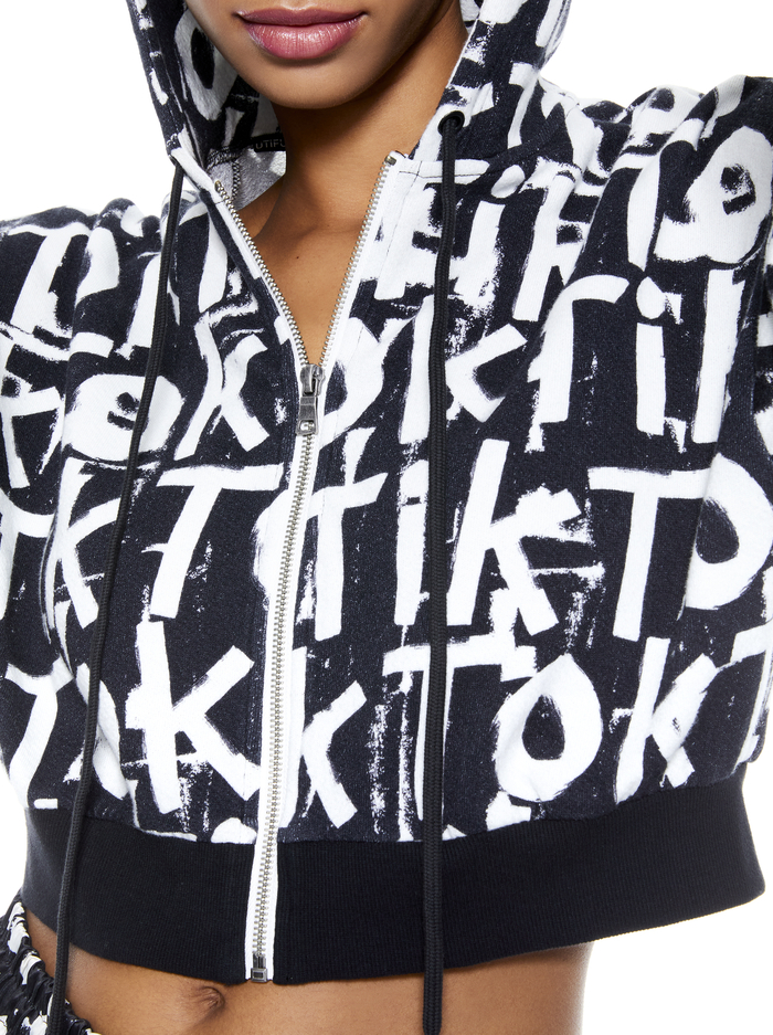 AO X TIKTOK BARRON CROPPED HOODIE - TIKTOK image 3 - Alice And Olivia