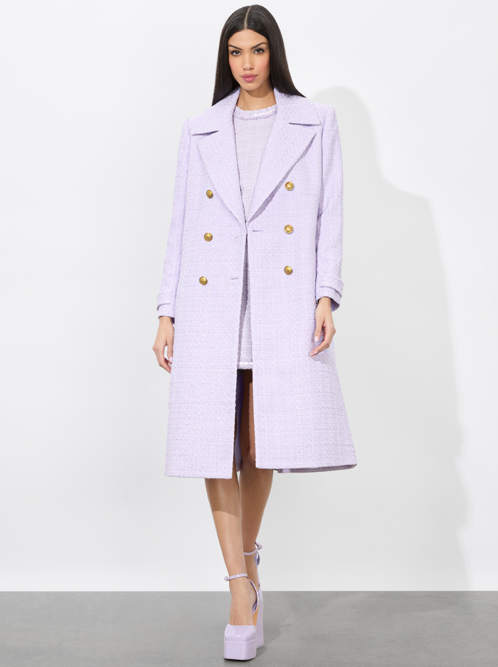 NICHOLAS DOUBLE BREASTED COAT - LILAC image 5 - Alice And Olivia