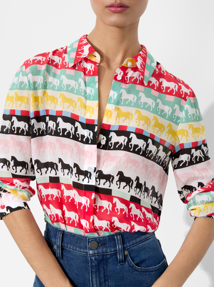 WILLA SILK BLOUSE - STALLION image 3 - Alice And Olivia