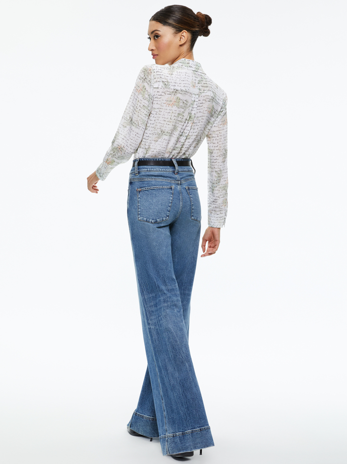 WILLA PLACKET TOP - LOVE LETTER MULTI image 1 - Alice And Olivia