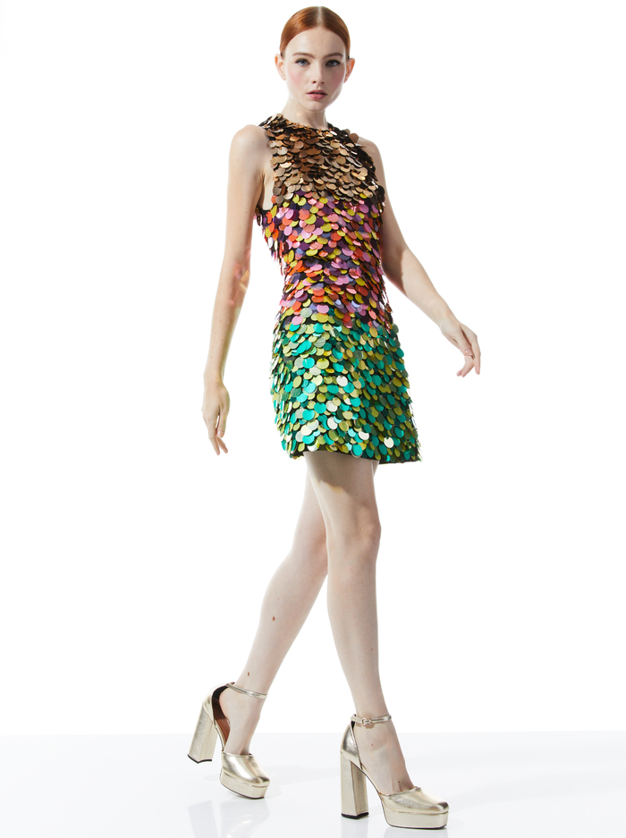 CLYDE MINI DRESS - MULTI image 4 - ALICE + OLIVIA