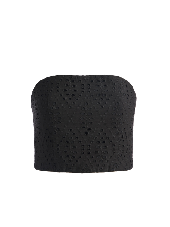 CERESI EYELET BANDEAU TOP - BLACK image 5 - ALICE + OLIVIA