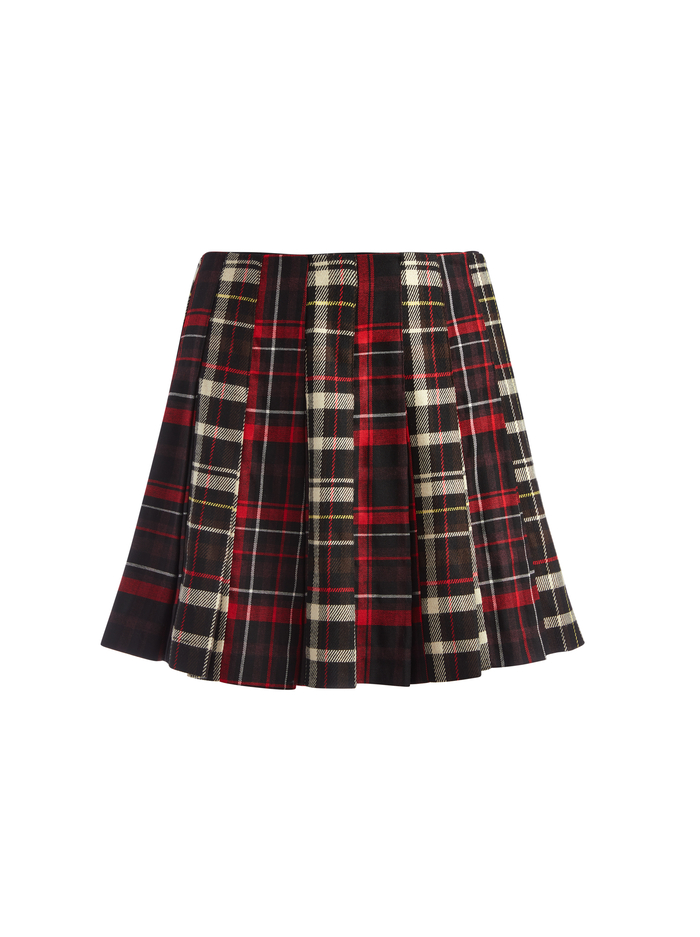 CARTER PLAID MINI SKIRT - FREEDOM PLAID BLACK/COMBO image 5 - Alice And Olivia