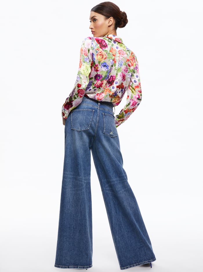 ELOISE BUTTON DOWN - FLOWER SHOP image 1 - Alice And Olivia