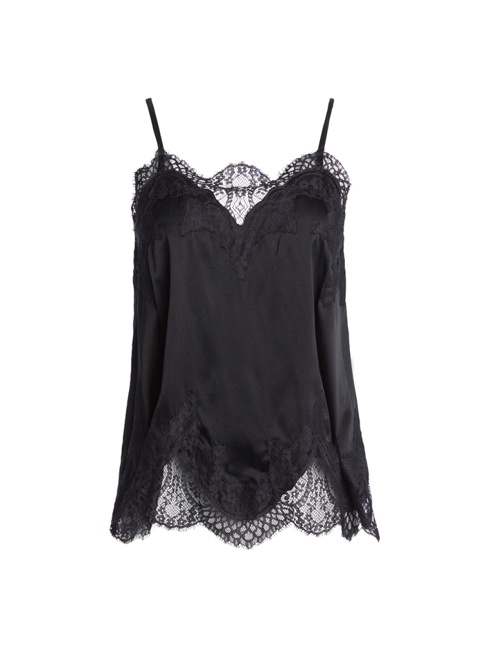 SONDRA LACE TRIM SLIP TANK - BLACK image 5 - ALICE + OLIVIA