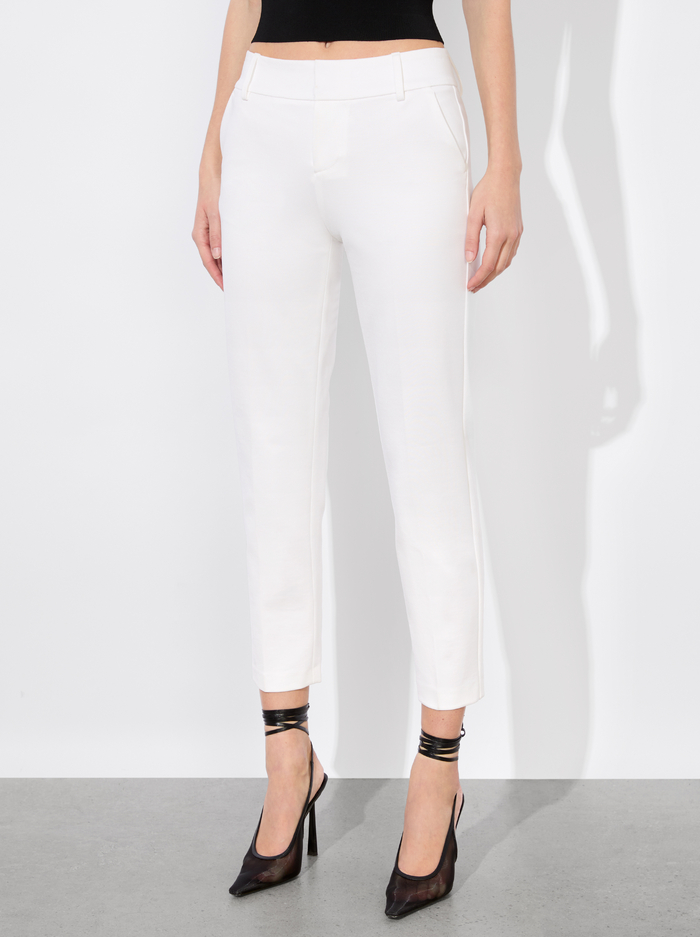 STACEY SLIM TROUSER - OFF WHITE - Alice And Olivia