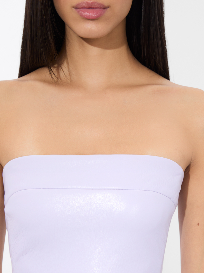 KELLY VEGAN MINI DRESS - LILAC image 1 - Alice And Olivia