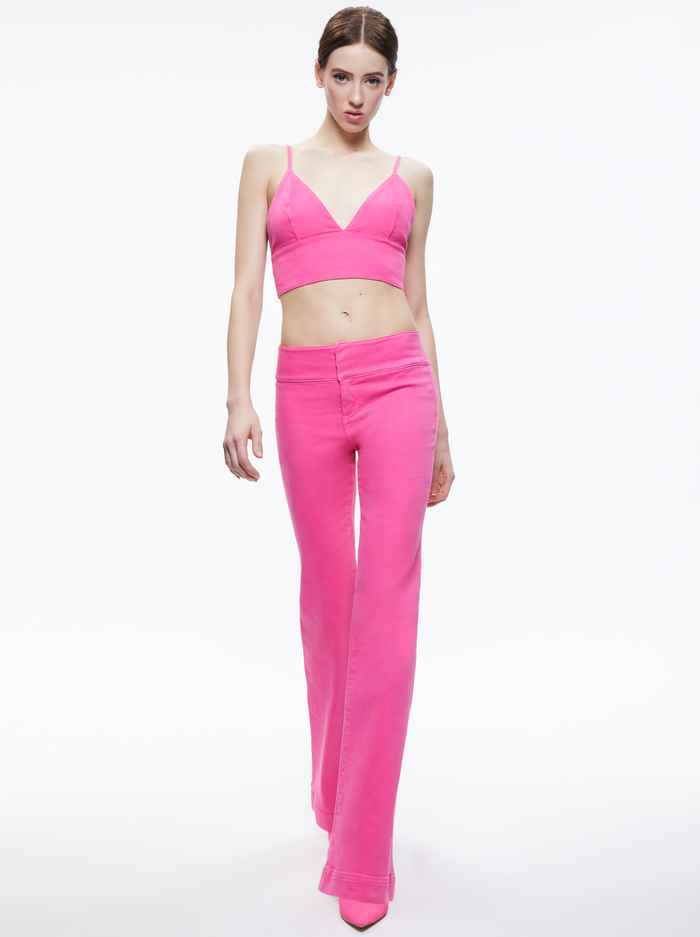 CARLI DENIM BRA TOP - CANDY image 4 - Alice And Olivia