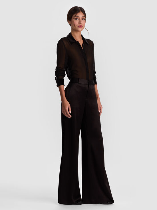 BLACK/BLACK-WILLA COMBO BLOUSE