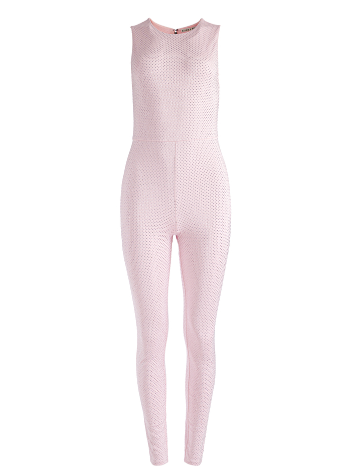 FREDDIE CREWNECK EMBELLISHED CATSUIT - PETAL/SILVER image 5 - ALICE + OLIVIA