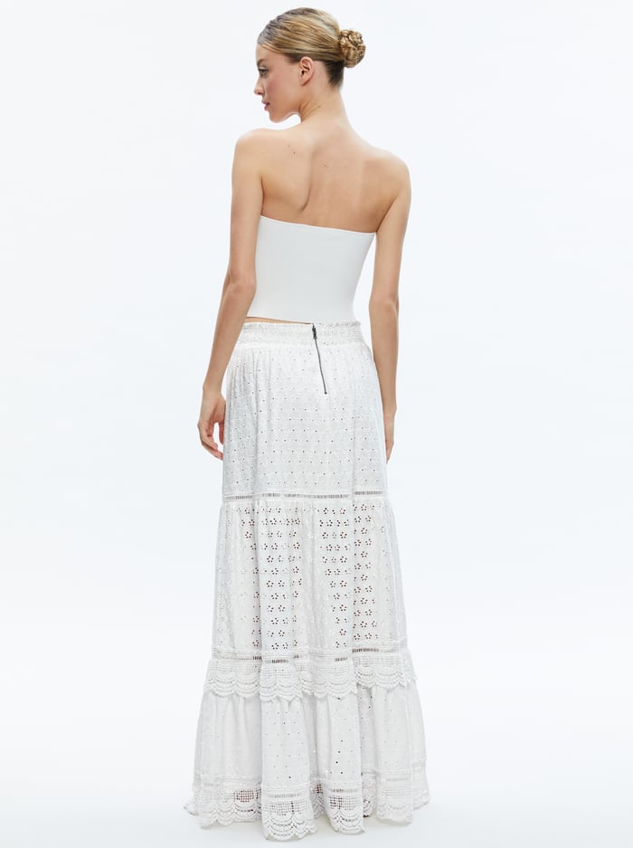 REISE PANELLED MAXI SKIRT - OFF WHITE image 2 - Alice And Olivia