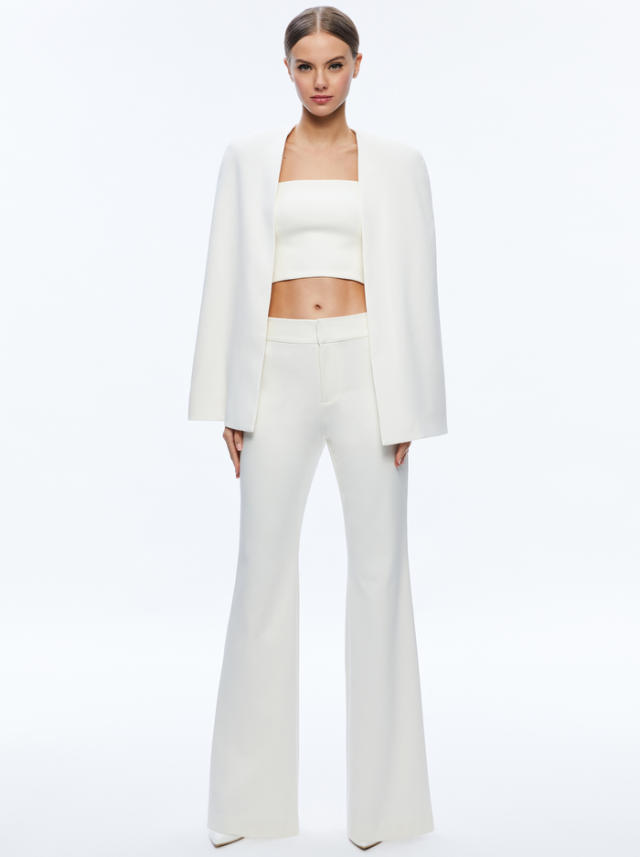 MARICA SQUARE NECK CAPE TOP - ECRU image 2 - Alice And Olivia