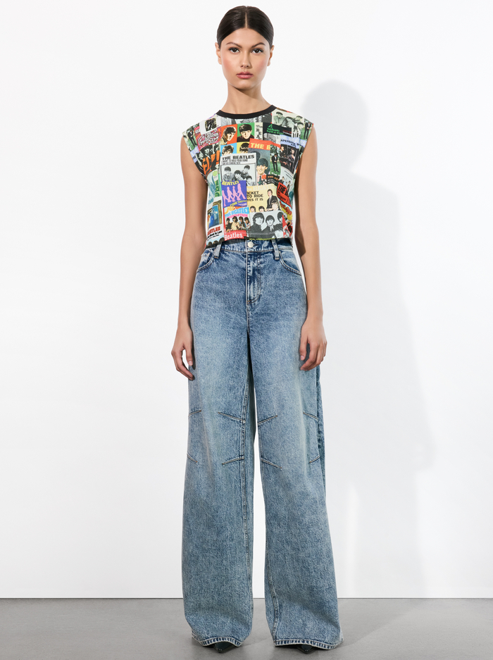 A+O X THE BEATLES MICAH MUSCLE TANK - TWIST AND SHOUT image 2 - Alice And Olivia