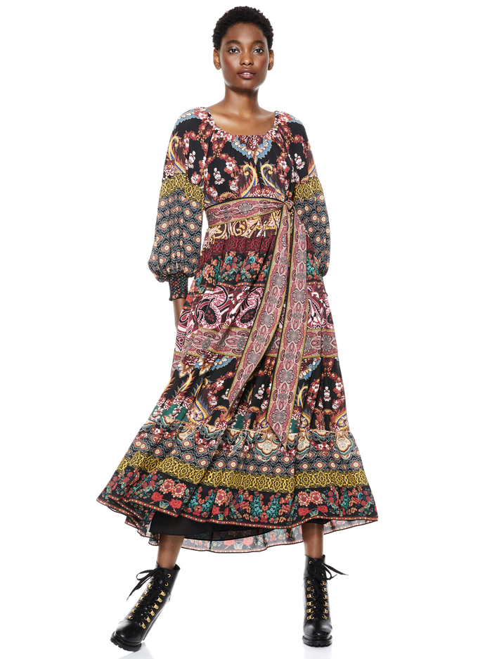 CELEMENTINA TIERED MAXI DRESS - SPELLBOUND MULTI image 5 - Alice And Olivia