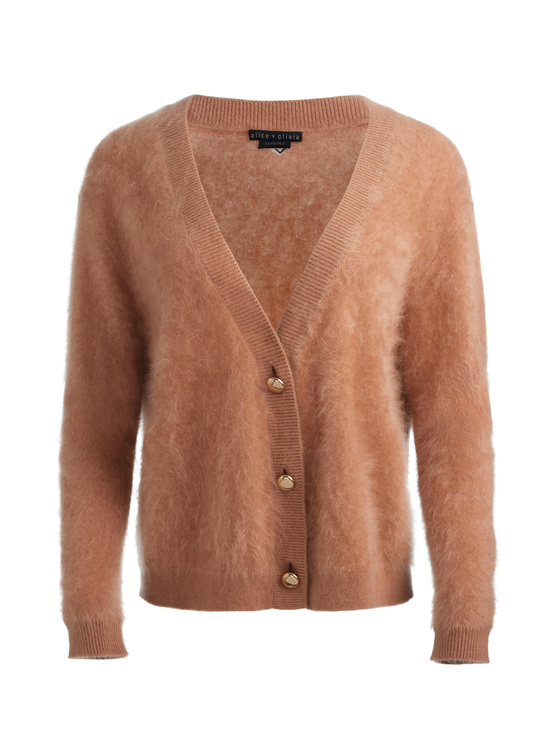 TAN-BRADLEY CASHMERE CARDIGAN