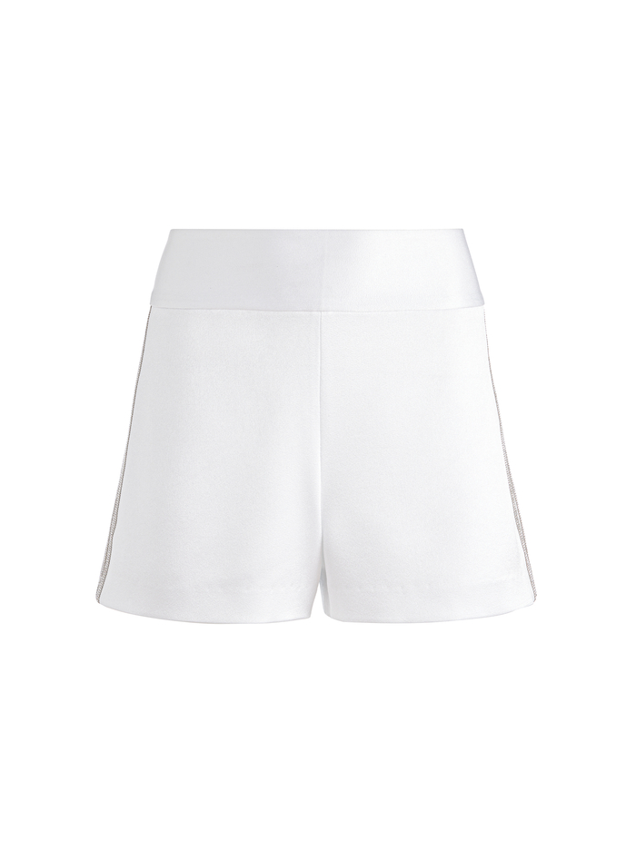 DONALD SHORT WITH CRYSTAL TRIM - WHITE image 5 - Alice And Olivia