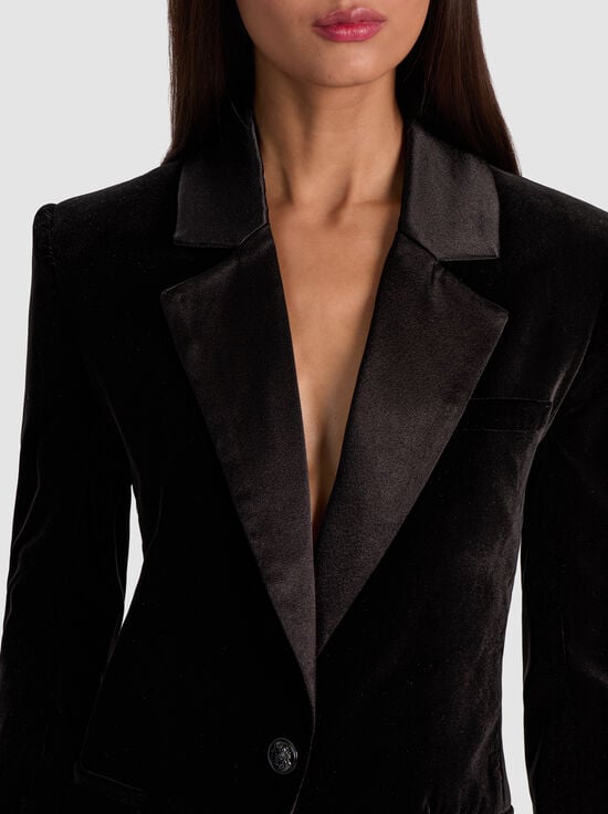 BLACK-SILAS VELVET BLAZER