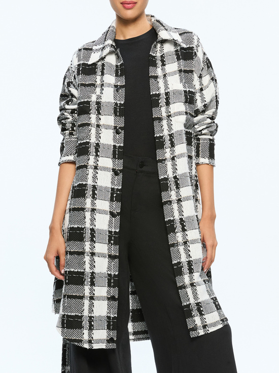 BLACK/WHITE-ZAZIE LONG SHACKET