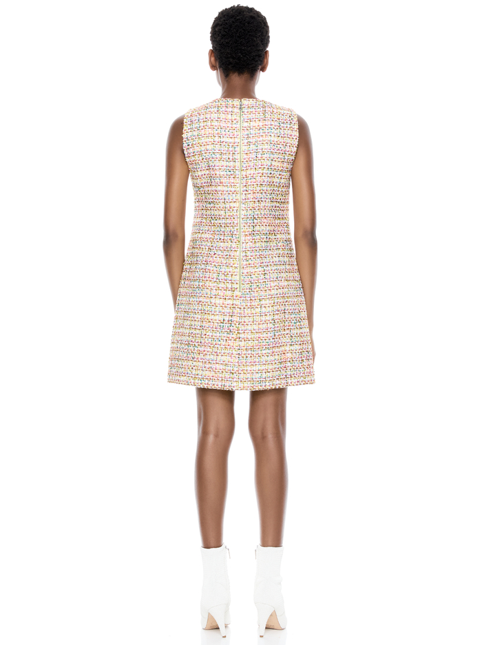 COLEY CREW NECK ALINE DRESS - MULTI image 1 - Alice And Olivia