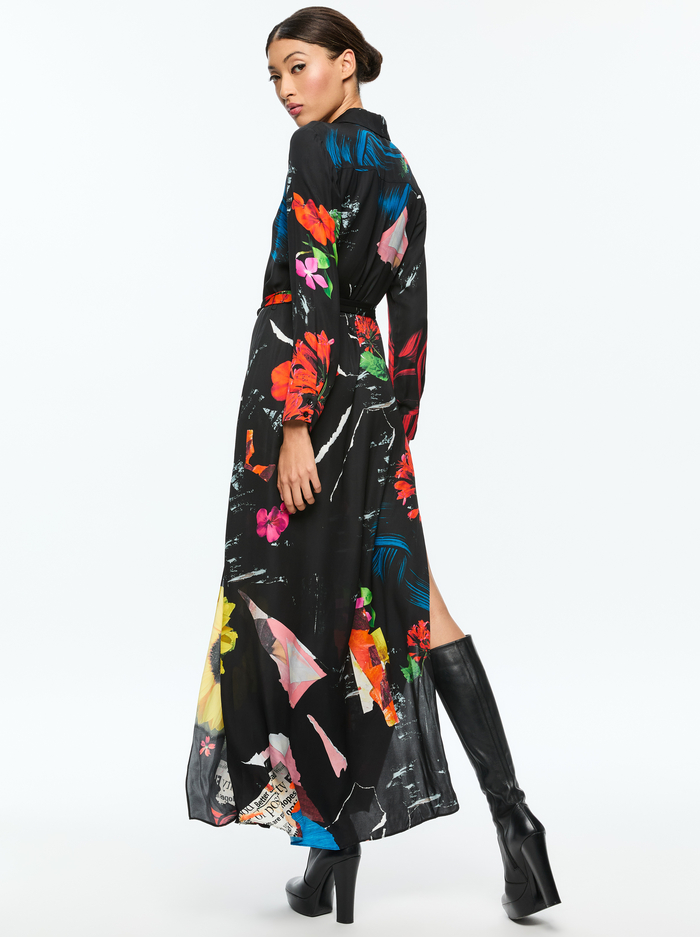 CHASSIDY MAXI SHIRT DRESS - AZALEA FLORAL image 2 - Alice And Olivia