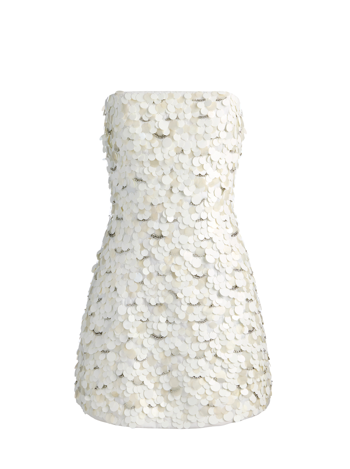 KATIA EMBROIDERED MINI GOWN - OFF WHITE MULTI image 5 - ALICE + OLIVIA