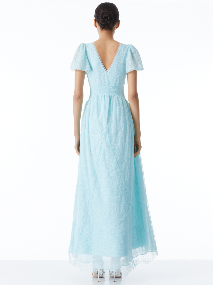 CHARLSIE SMOCKED WAIST DRESS - POWDER BLUE image 1 - Alice And Olivia