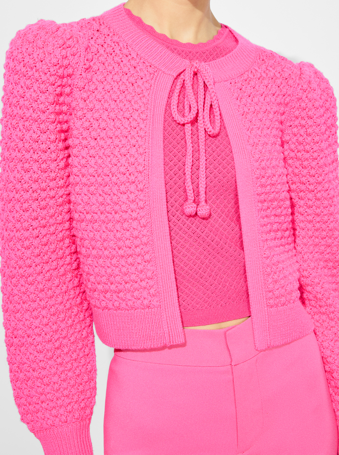 KITTY CARDIGAN - WILD PINK image 4 - Alice And Olivia