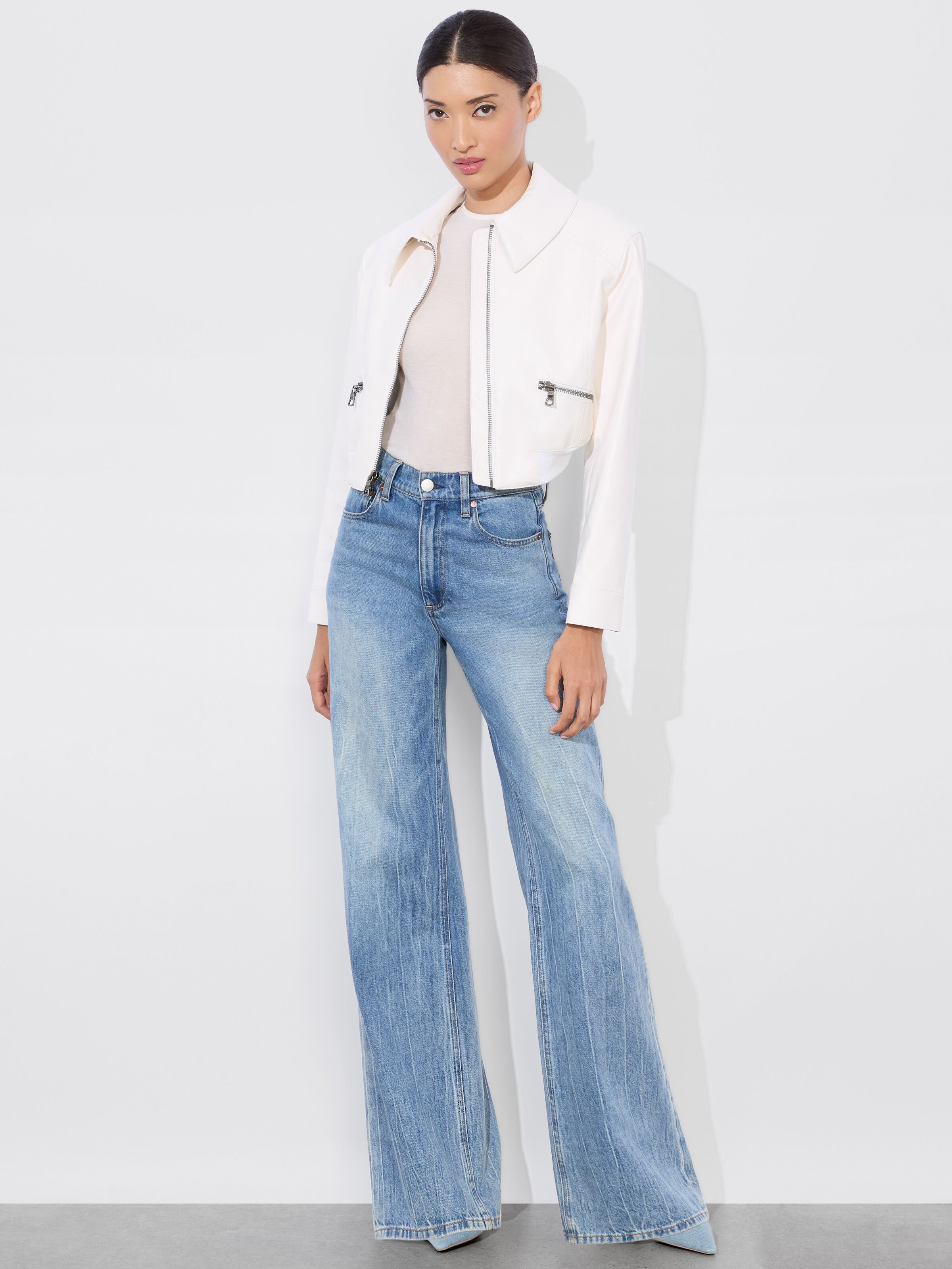 Landon Denim Jacket In Avery Blue | Alice + Olivia
