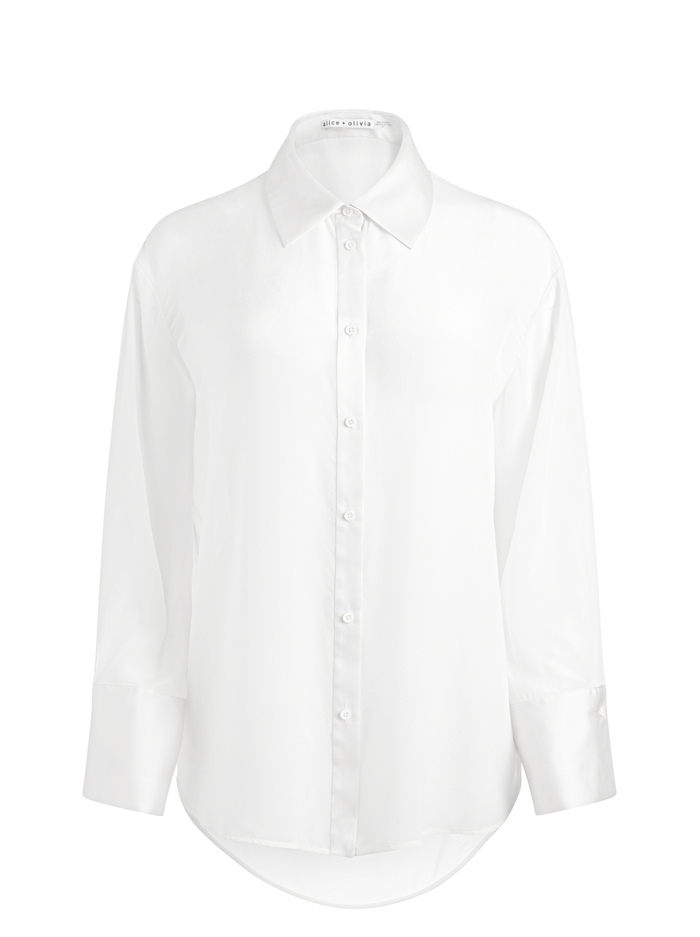FINELY OPEN BACK BUTTON DOWN - OFF WHITE image 5 - Alice And Olivia