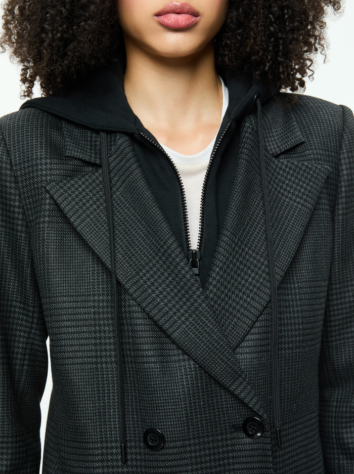 JORDAN BLAZER - CHARCOAL GREY MELANGE image 3 - Alice And Olivia