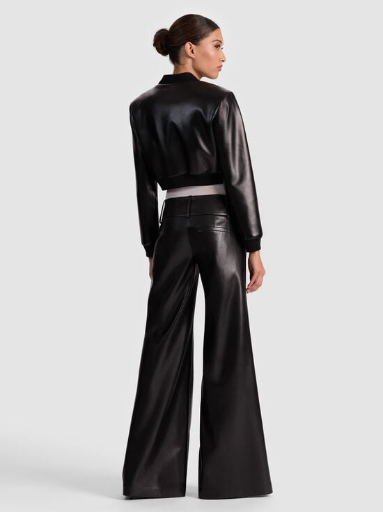 BLACK-BARTON VEGAN BOMBER JACKET